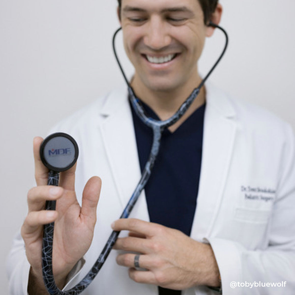 Stethoscope MDF Instruments ProCardial Titanium Mprint Realtree Trace Blue and BlackOut
