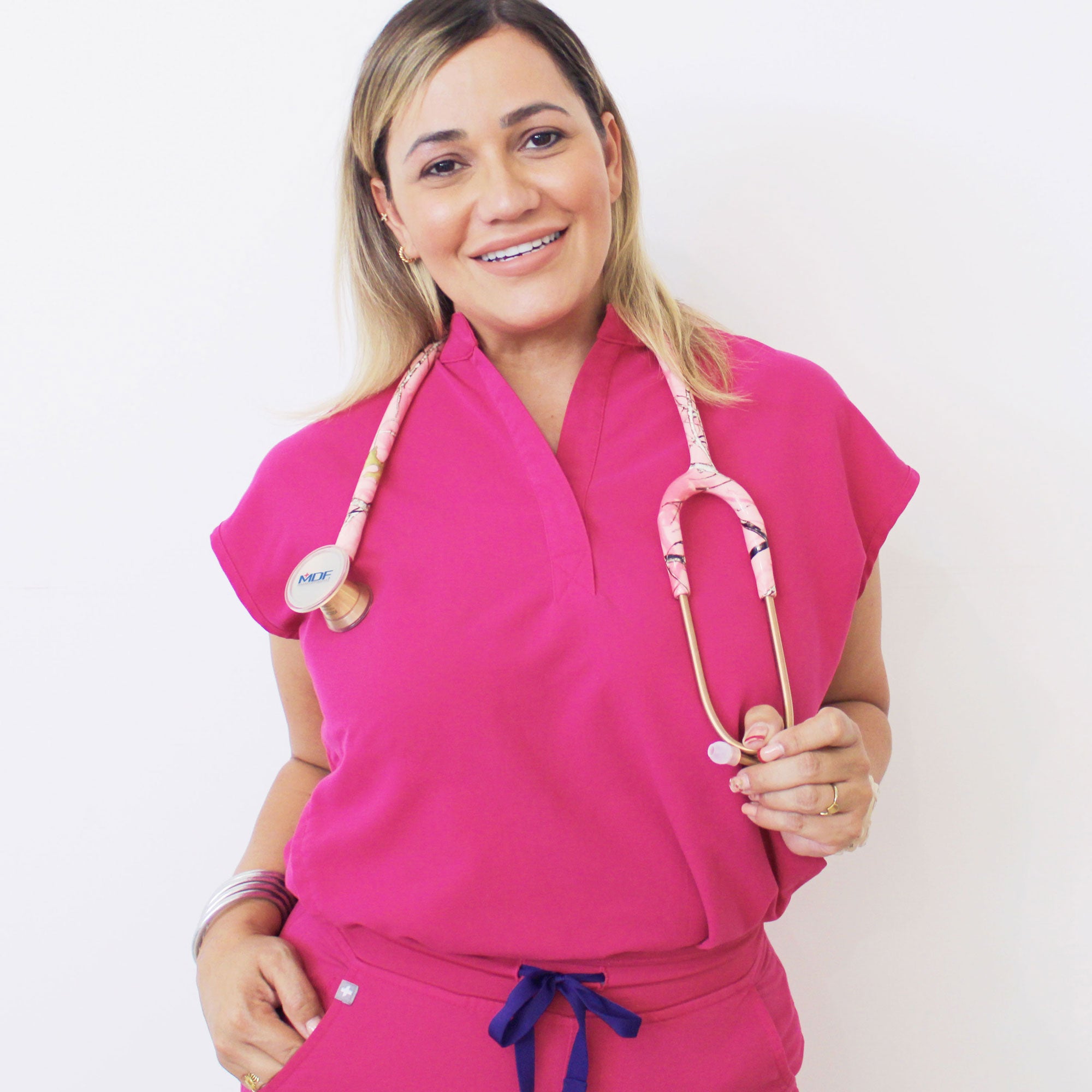 Stethoscope MDF Instruments ProCardial Titanium Mprint True Timber Conceal Pink and Rose Gold