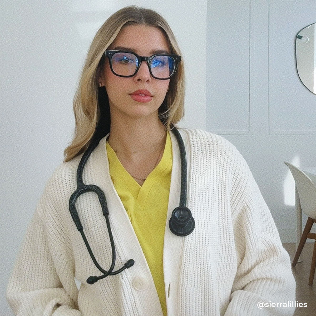 Stethoscope MDF Instruments ProCardial Titanium Cardiology Mprint Black Glitter and BlackOut