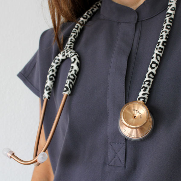 Rose Gold Stethoscope MDF Instruments ProCardial Titanium Cardiology Snow Leopard