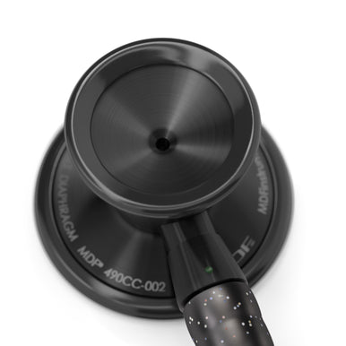 Stethoscope MDF Instruments ProCardial Titanium Cardiology Black Glitter BlackOut Engraving