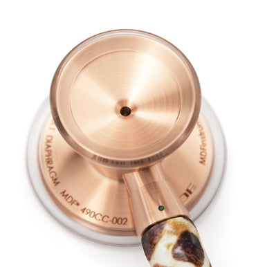 Stethoscope MDF Instruments ProCardial Titanium Mprint Giraffe Print Giraffica and Rose Gold Custom Engraved Stethoscopes
