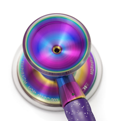  ProCardial Titanium Stethoscope MDF Instruments Purple Glitter Kaleidoscope Engraving