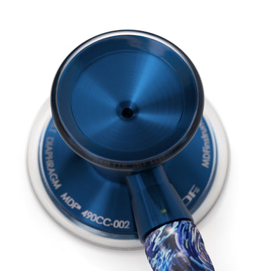 Blue Stethoscope MDF Instruments ProCardial Titanium Mprint Vincent Van Gogh Starry Night Print Go Van Gogh and Capridium Engraving