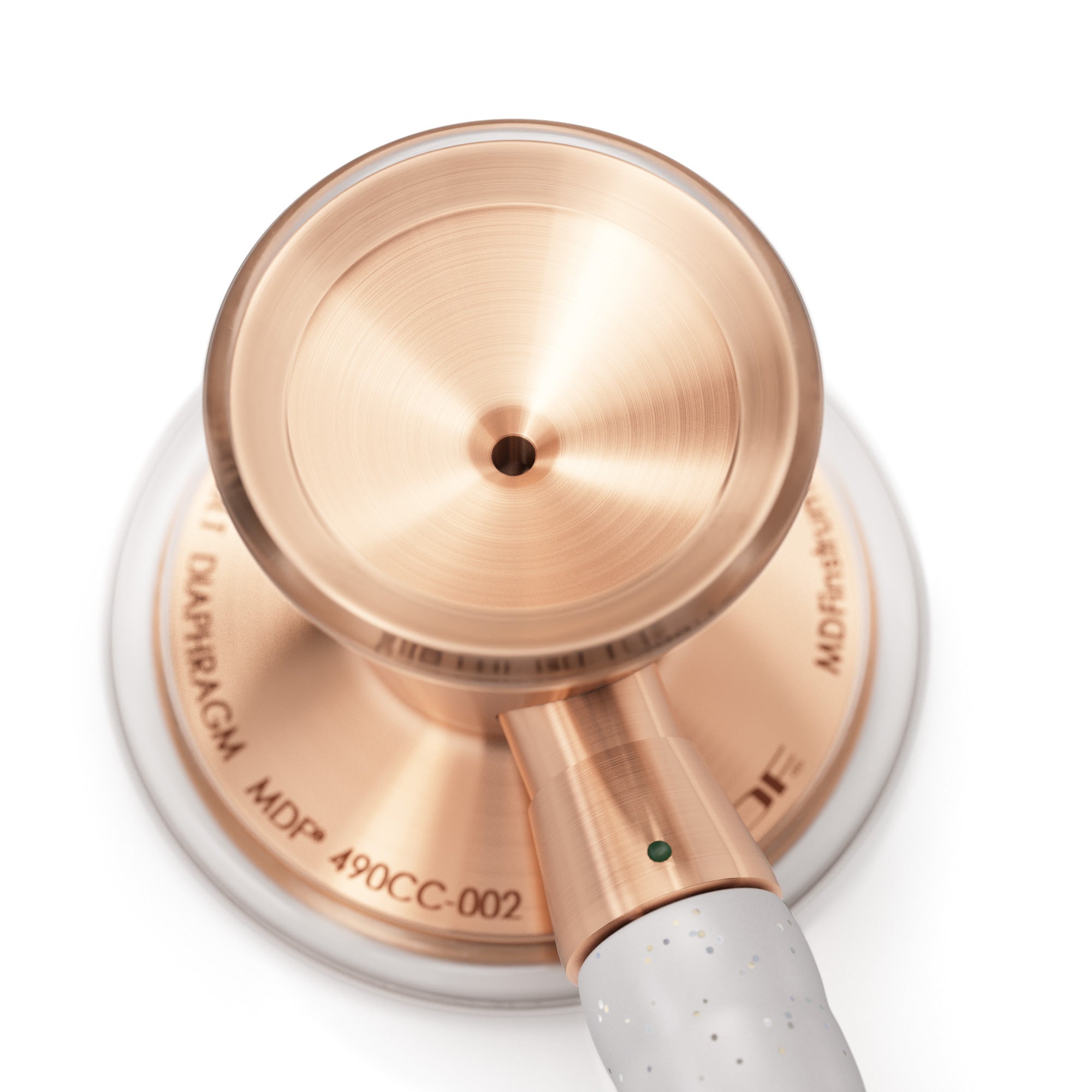 Stethoscope MDF Instruments ProCardial Cardiology White Glitter and Rose Gold Engraving