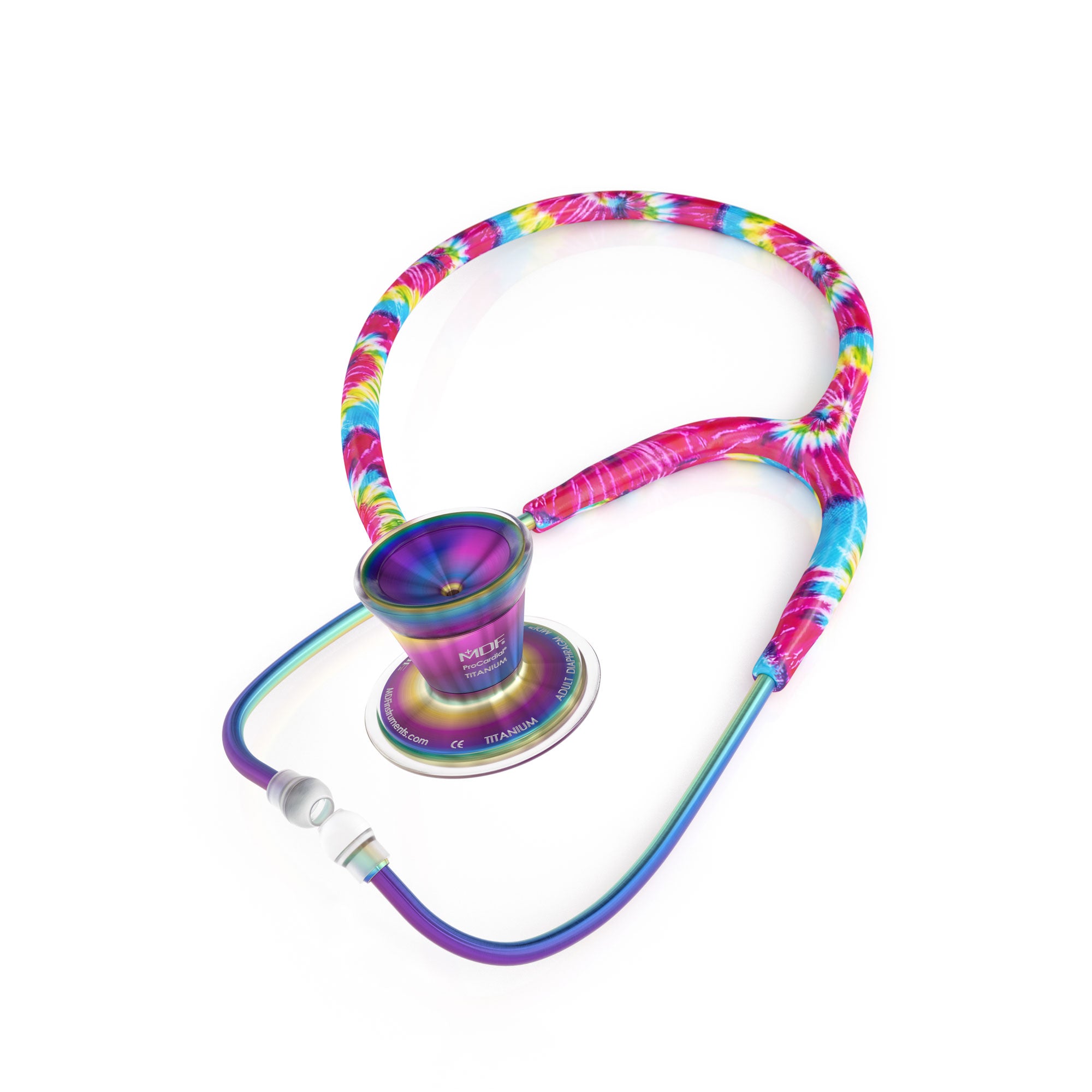  ProCardial Titanium Stethoscope MDF Instruments Haight Ash Kaleidoscope Tie Dye Print