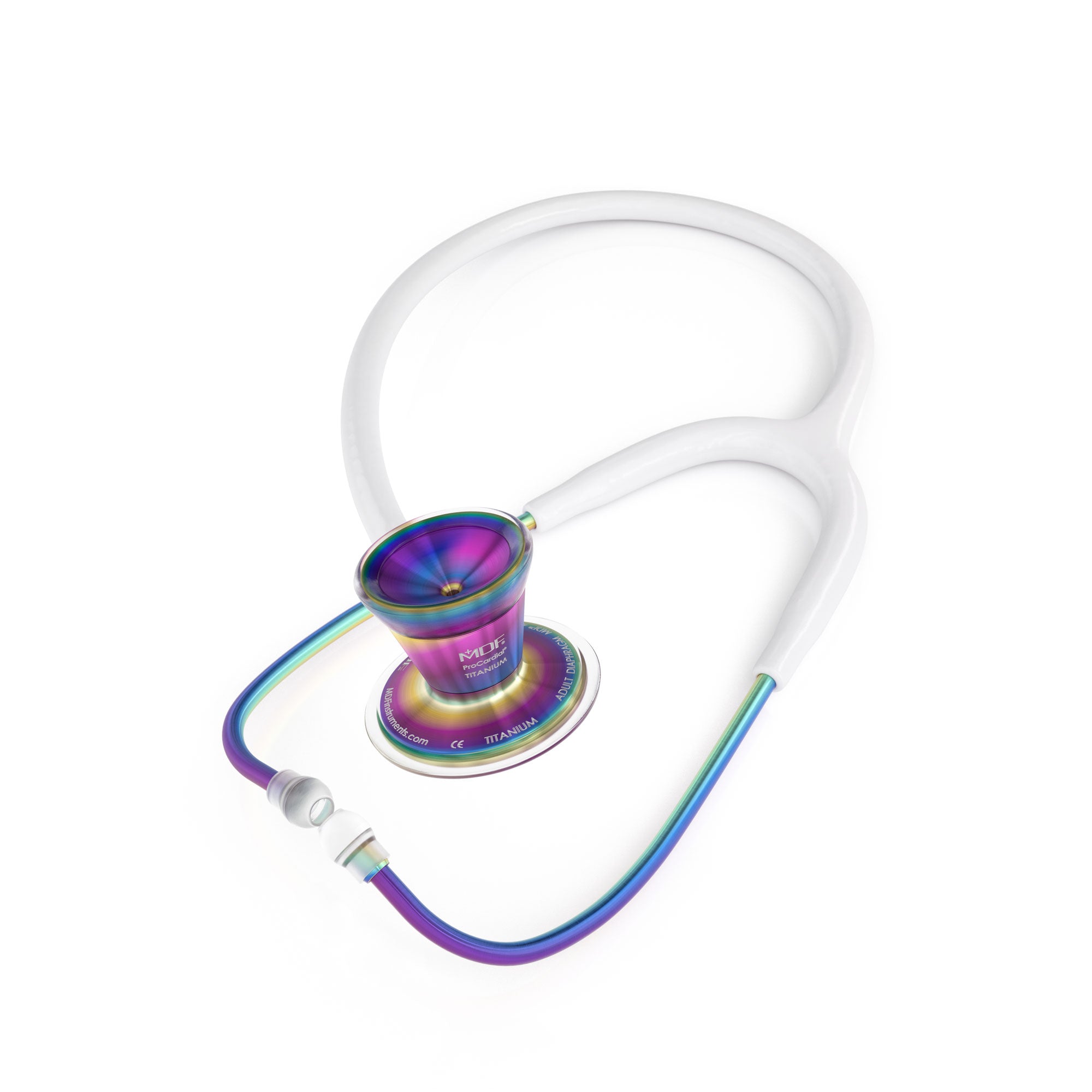 Stethoscope MDF Instruments ProCardial Titanium Cardiology BlaBlanc White and Kaleidoscope