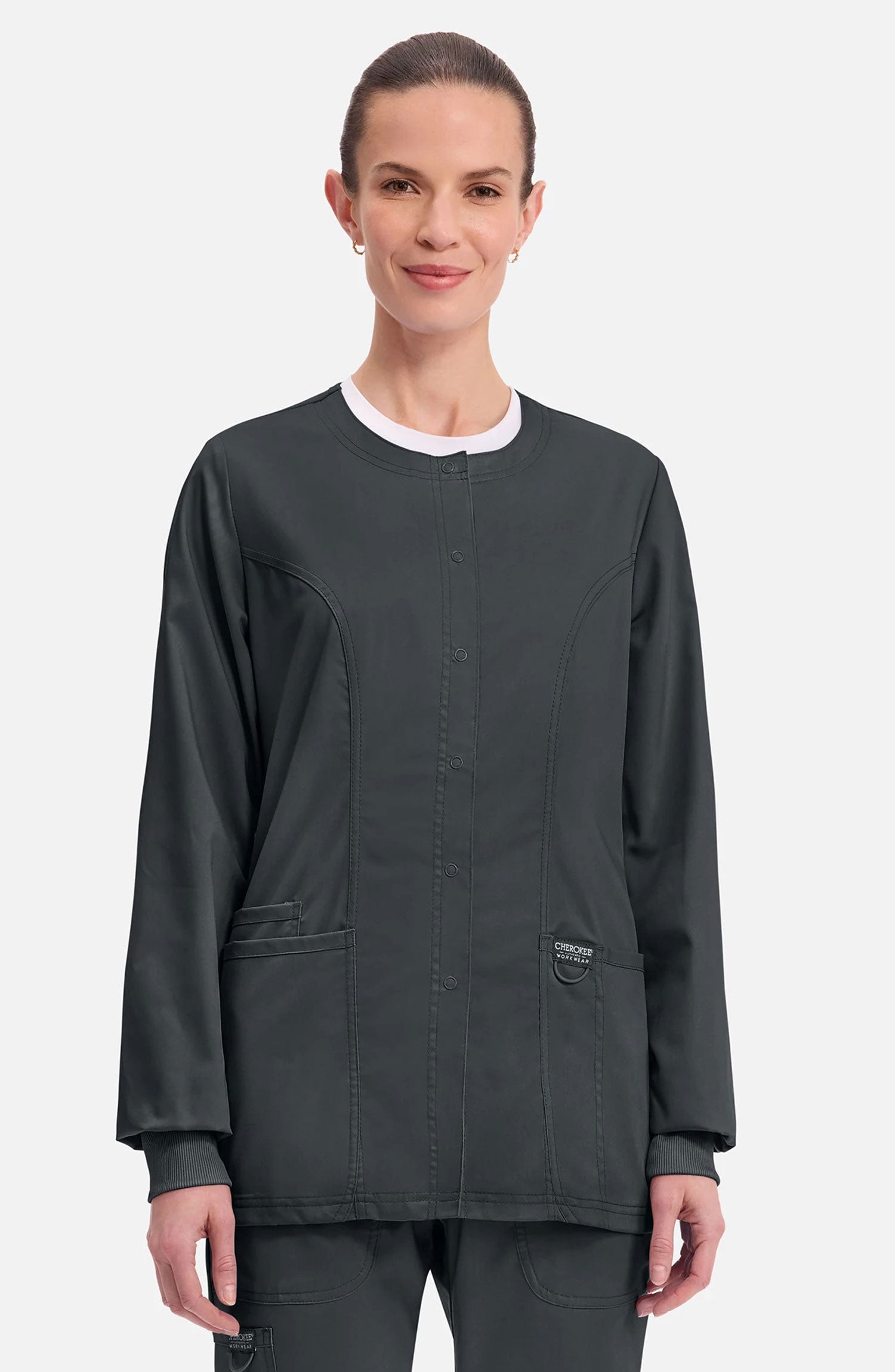 Cherokee Workwear Revolution Women's Snap Front Scrub Jacket