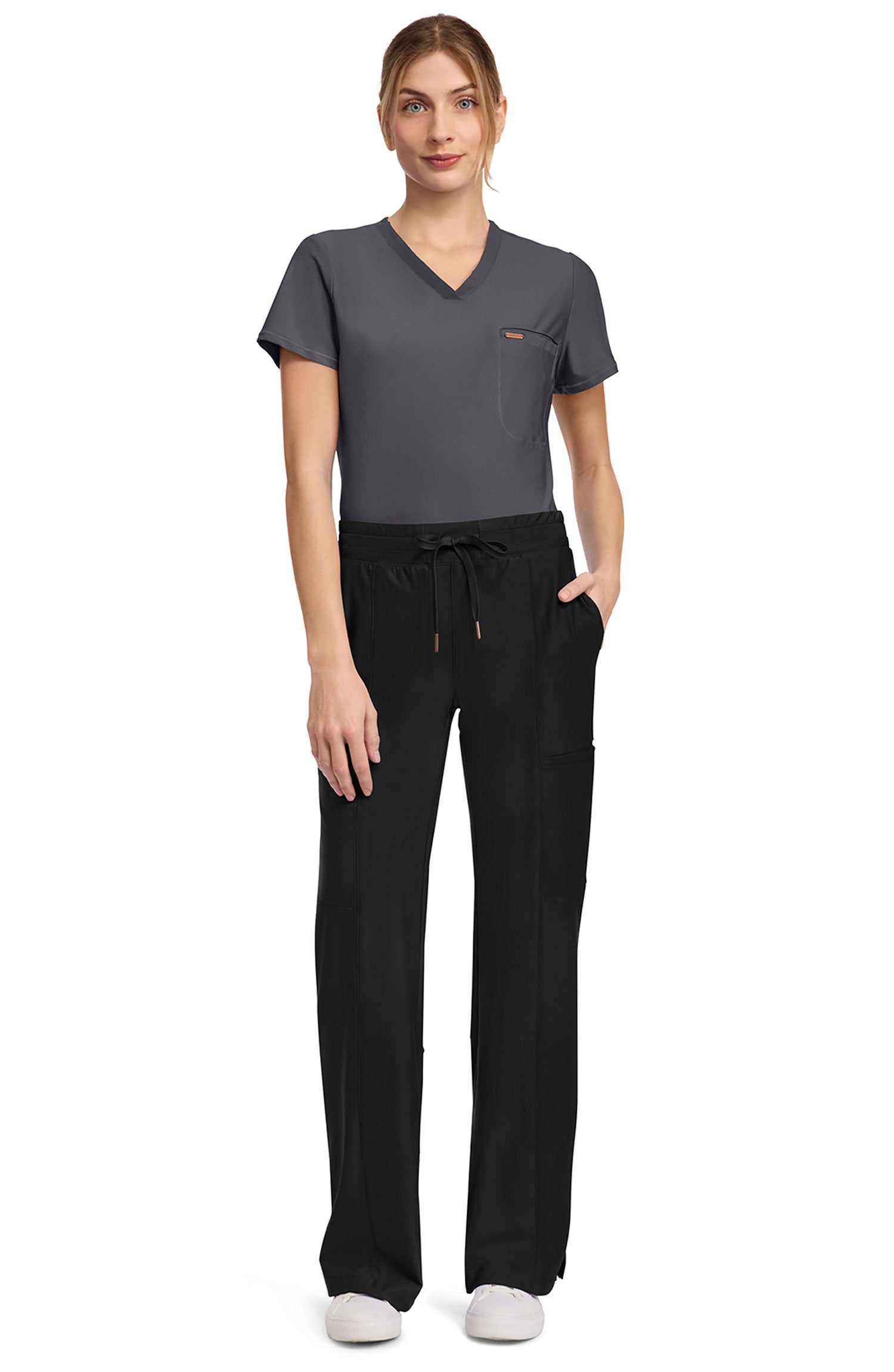 Women's Scrub Pants Wide Leg Cherokee Form Black CK026 MDF Instruments Apparel