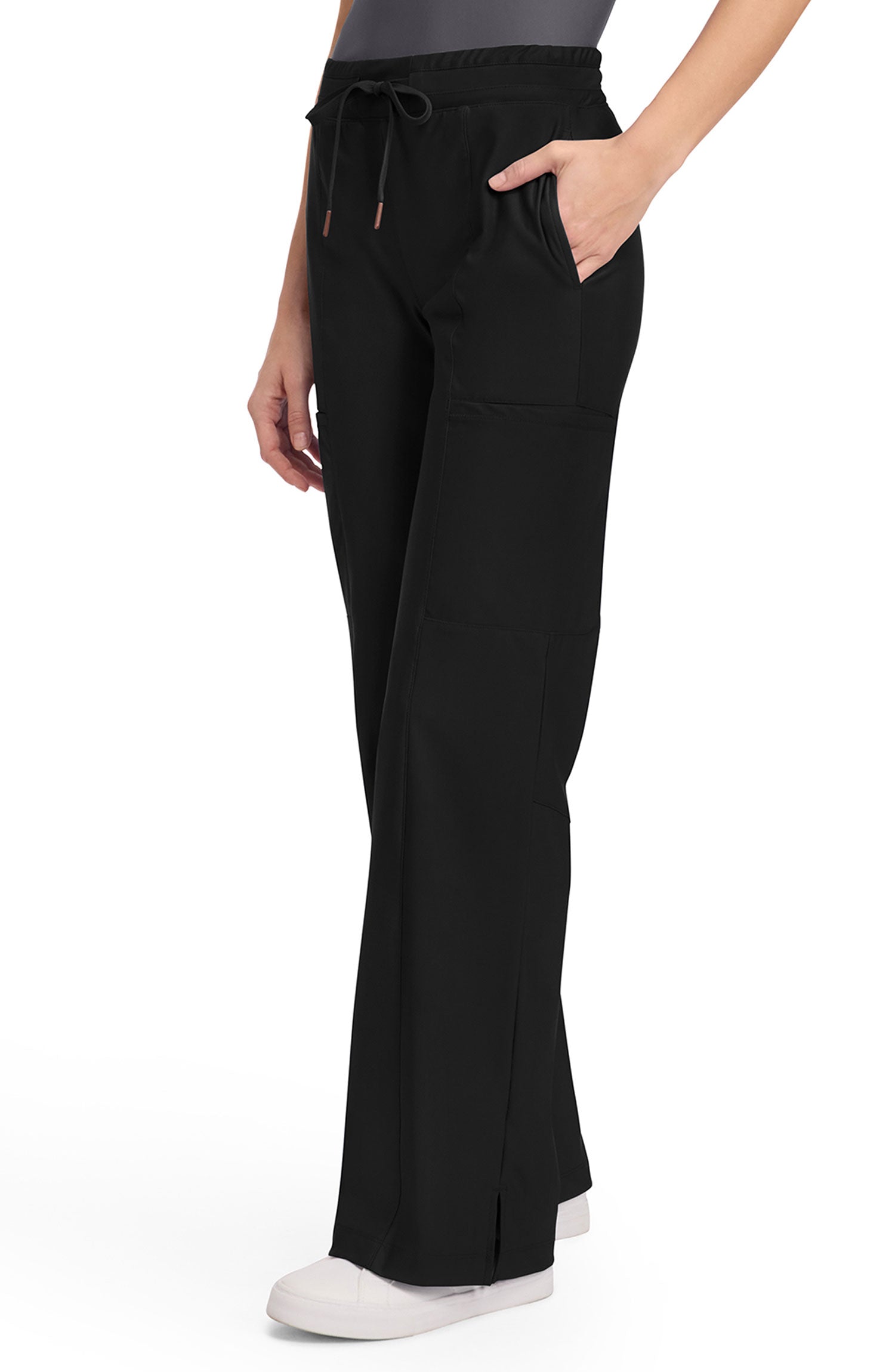 Women's Scrub Pants Wide Leg Cherokee Form Black CK026 MDF Instruments Apparel