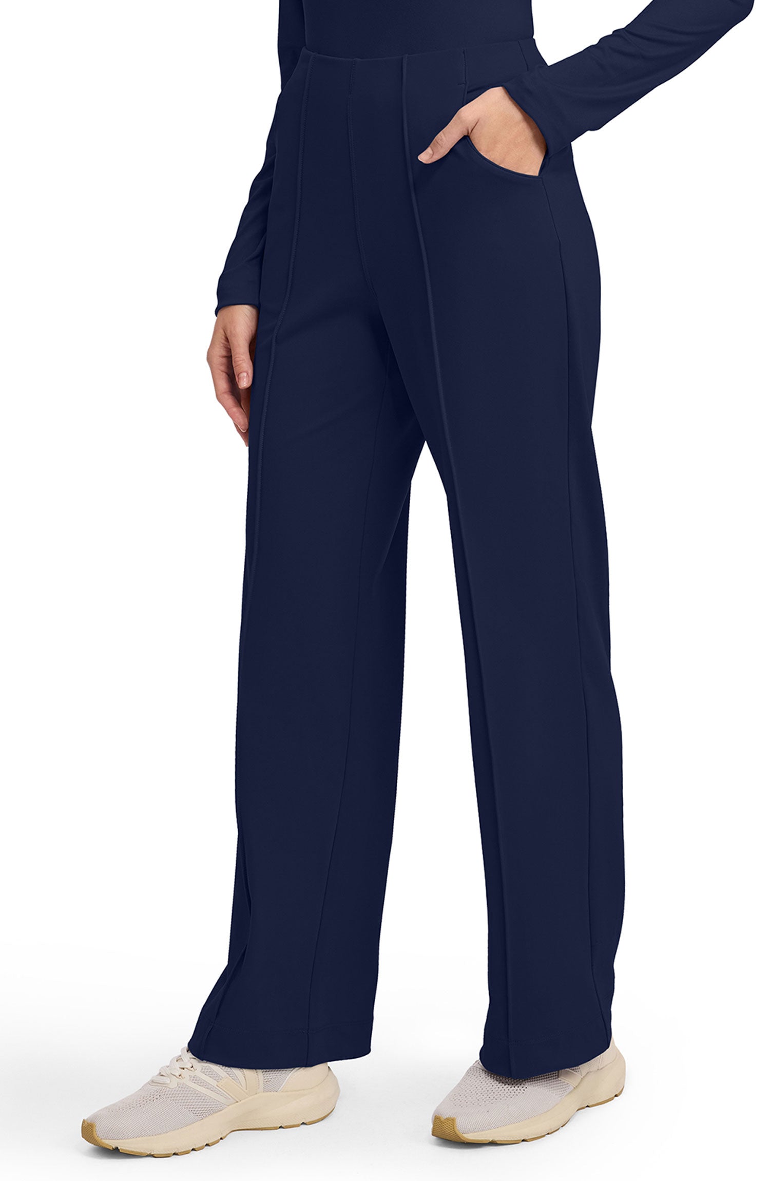 【タグ付新品未使用】Time is on T/C PRESSED TROUSER Cherokee Achieve Women's Pintuck Wide Leg Scrub Pants