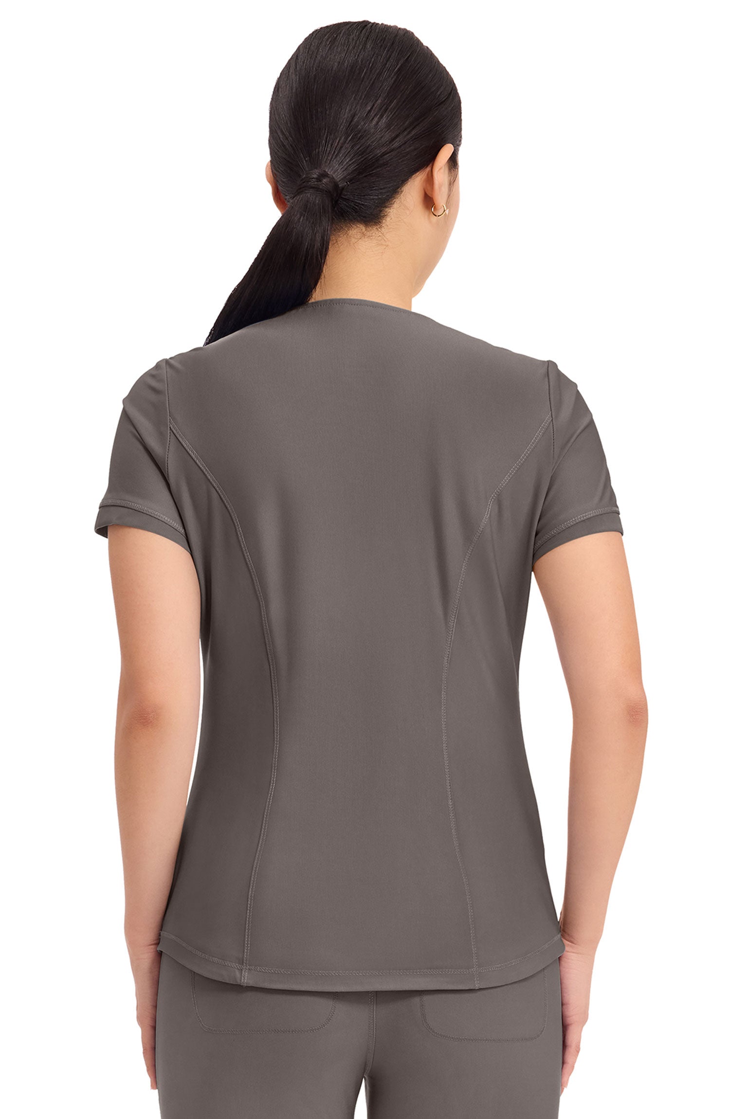 Women's Scrub Top V-Neck Cherokee Form Iron Brown CK840 MDF Instruments Apparel