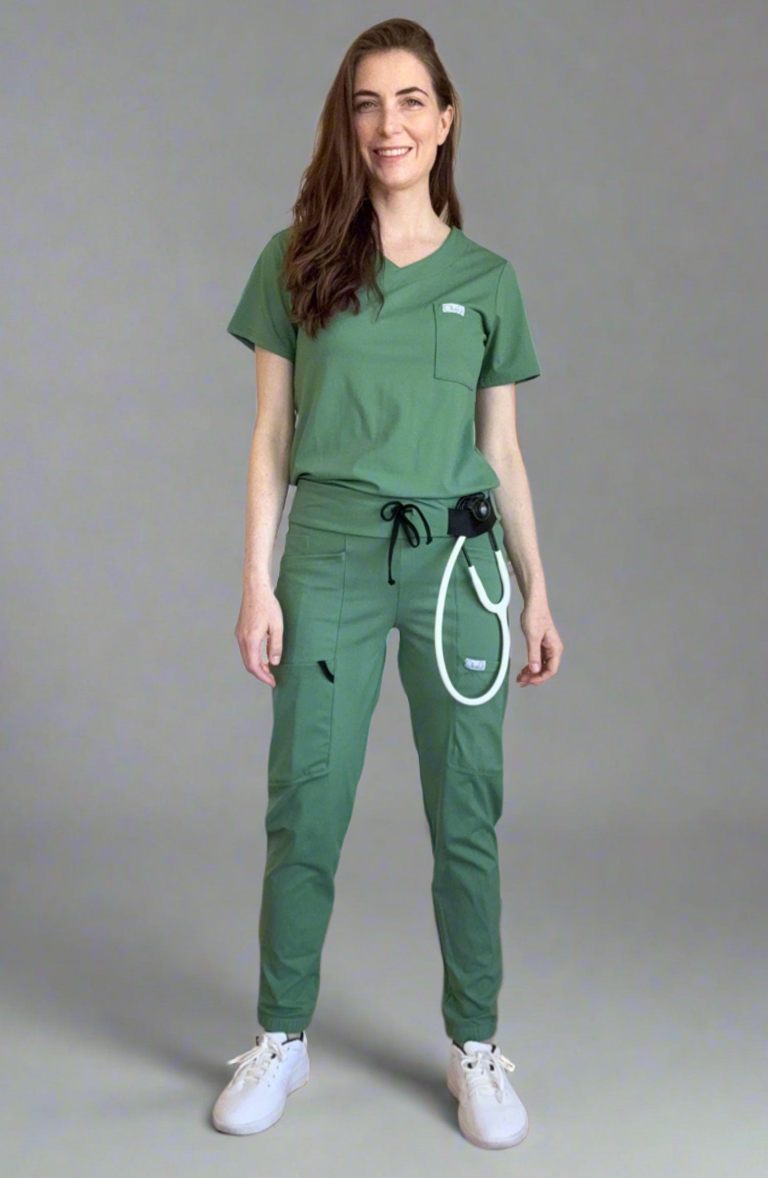 Women's Scrubs Jogger Pants Leprechaun Green OliveUs MDF Instruments
