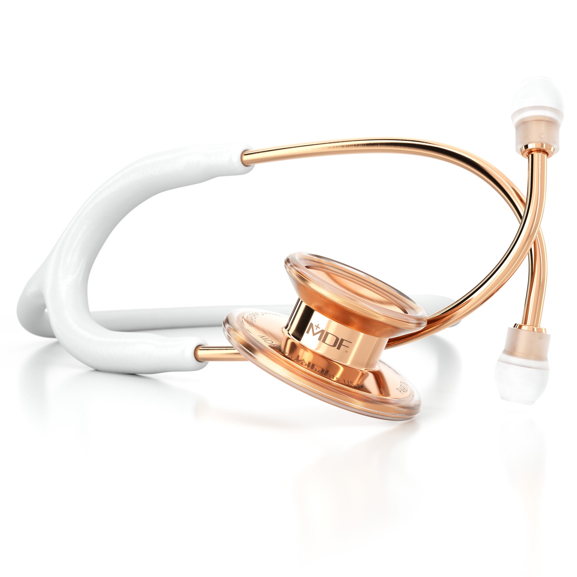 Rose Gold Stethoscope MDF Instruments MD One BlaBlanc White