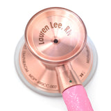 ProCardial® Titanium Cardiology Stethoscope - Light Pink Glitter/Rose Gold - Engraving