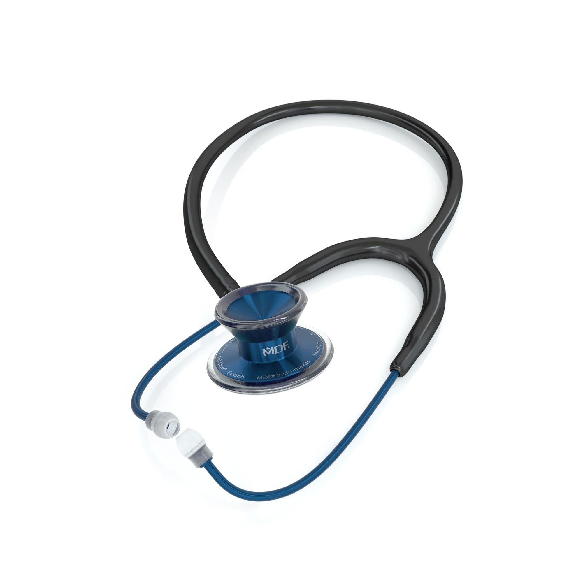 Stethoscope MDF Instruments MD One Epoch Titanium NoirNoir Black and Capridium Blue