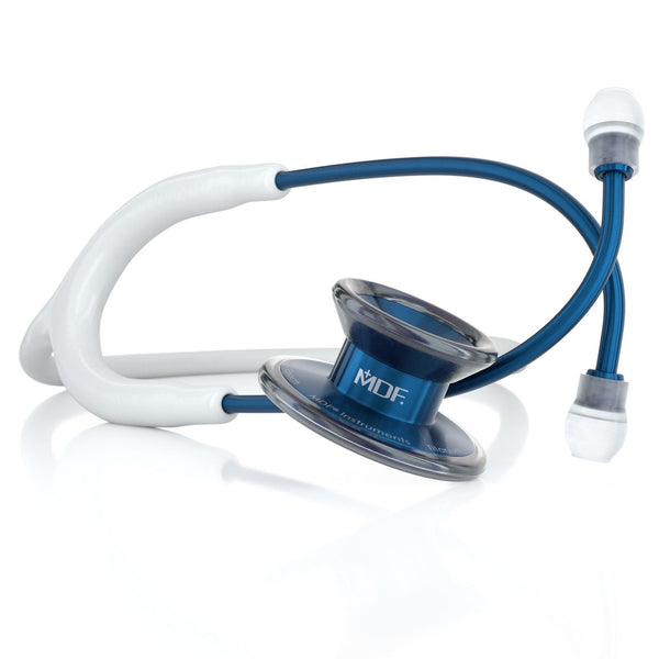 Stethoscope MDF Instruments MD One Epoch Titanium BlaBlanc White and Capridium Blue