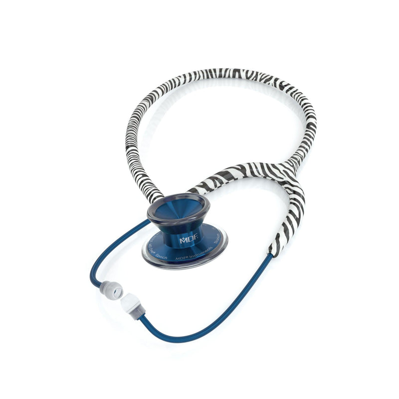 MD One® Epoch® Titanium Adult Stethoscope - Zebra/Capridium - MDF Instruments Official Store - Stethoscope
