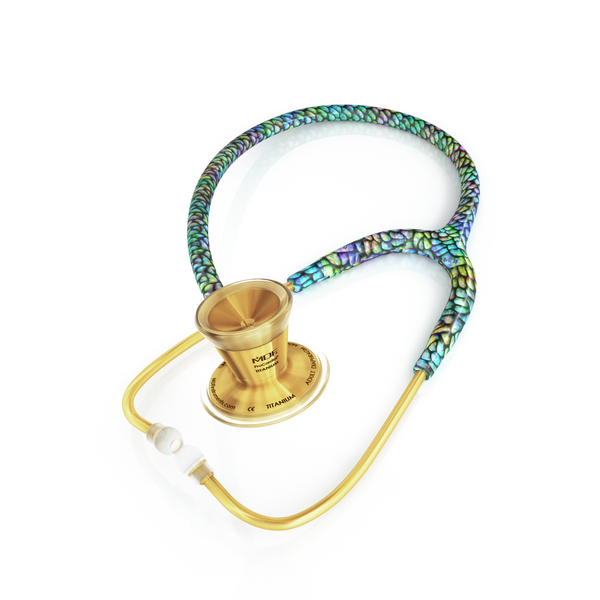 Stethoscope MDF Instruments ProCardial Titanium Cardiology Mermaid and Gold