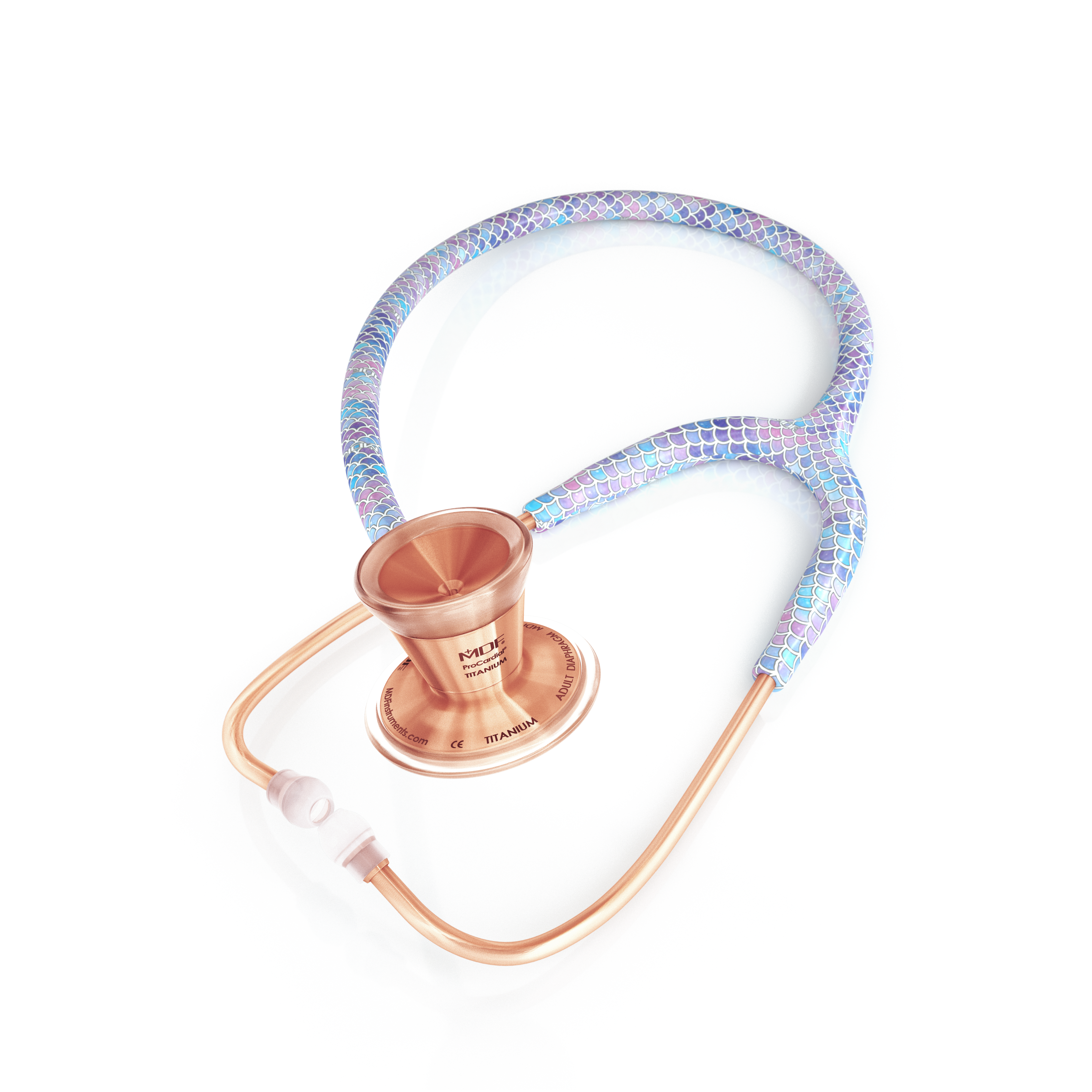 Rose Gold Stethoscope ProCardial Titanium Cardiology Baby Mermaid