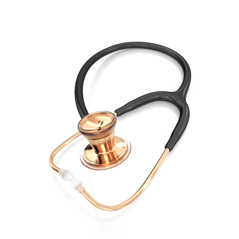 ProCardial® Stainless Steel Cardiology Stethoscope - Black/Rose Gold - MDF Instruments Official Store - Stethoscope