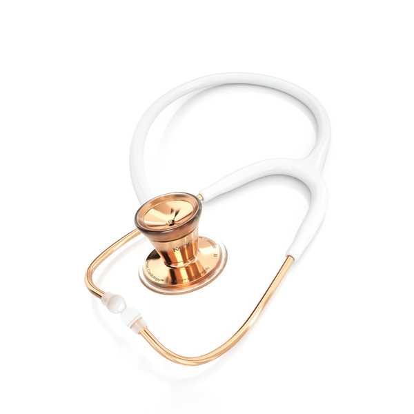 Rose Gold Stethoscope MDF Instruments ProCardial Stainless Steel Cardiology BlaBlanc White