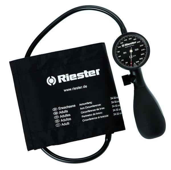 Riester R1 shock-proof® Mobile Aneroid Sphygmomanometer - MDF Instruments Official Store - Black Dial - Red Pointer - Sphygmomanometer