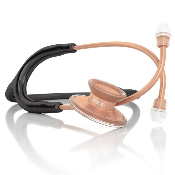 Acoustica® Stethoscope - Black/Rose Gold - MDF Instruments Official Store - No - Stethoscope