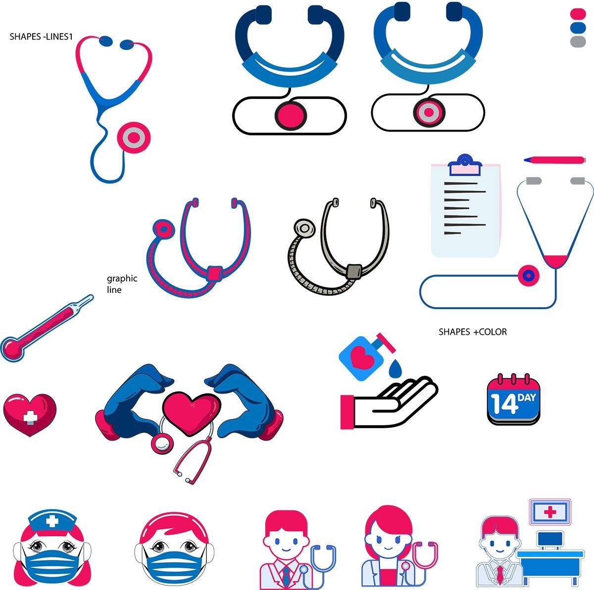 Stethoscope Drawings Clipart (AI) - MDF Instruments Official Store - Stethoscope Clipart