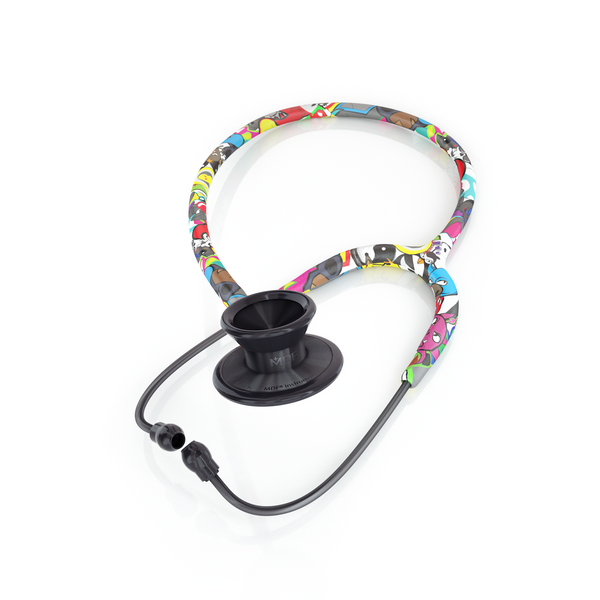 MD One® Epoch® Titanium Adult Stethoscope - Graffiti/BlackOut - MDF Instruments Official Store - Stethoscope