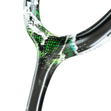 Stethoscope MDF Instruments MD One Epoch Titanium Green Snake Skin Print LoSace and Gold Tube