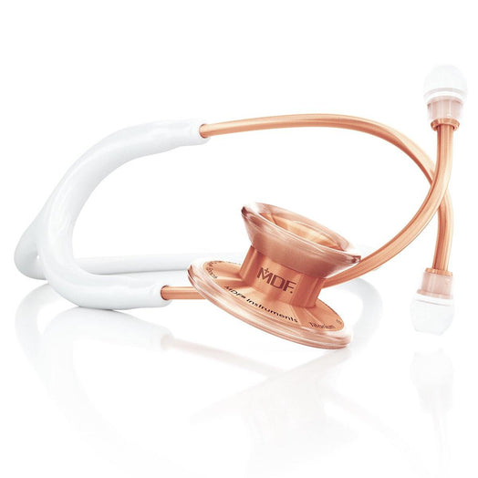 MD One® Epoch® Titanium Adult Stethoscope - White/Rose Gold - MDF Instruments Official Store - No - Stethoscope