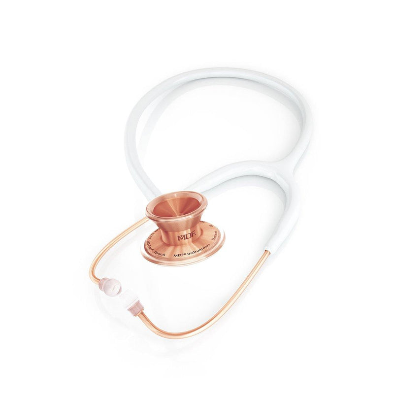 MD One® Epoch® Titanium Adult Stethoscope - White/Rose Gold - MDF Instruments Official Store - Stethoscope