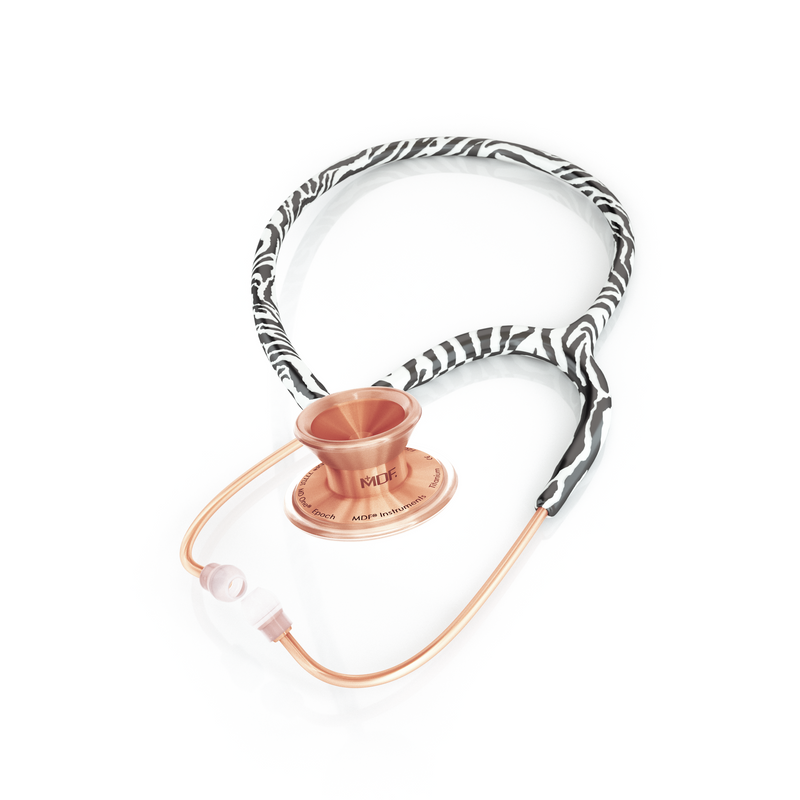 MD One® Epoch® Titanium Adult Stethoscope - Zebra/Rose Gold - MDF Instruments Official Store - Stethoscope