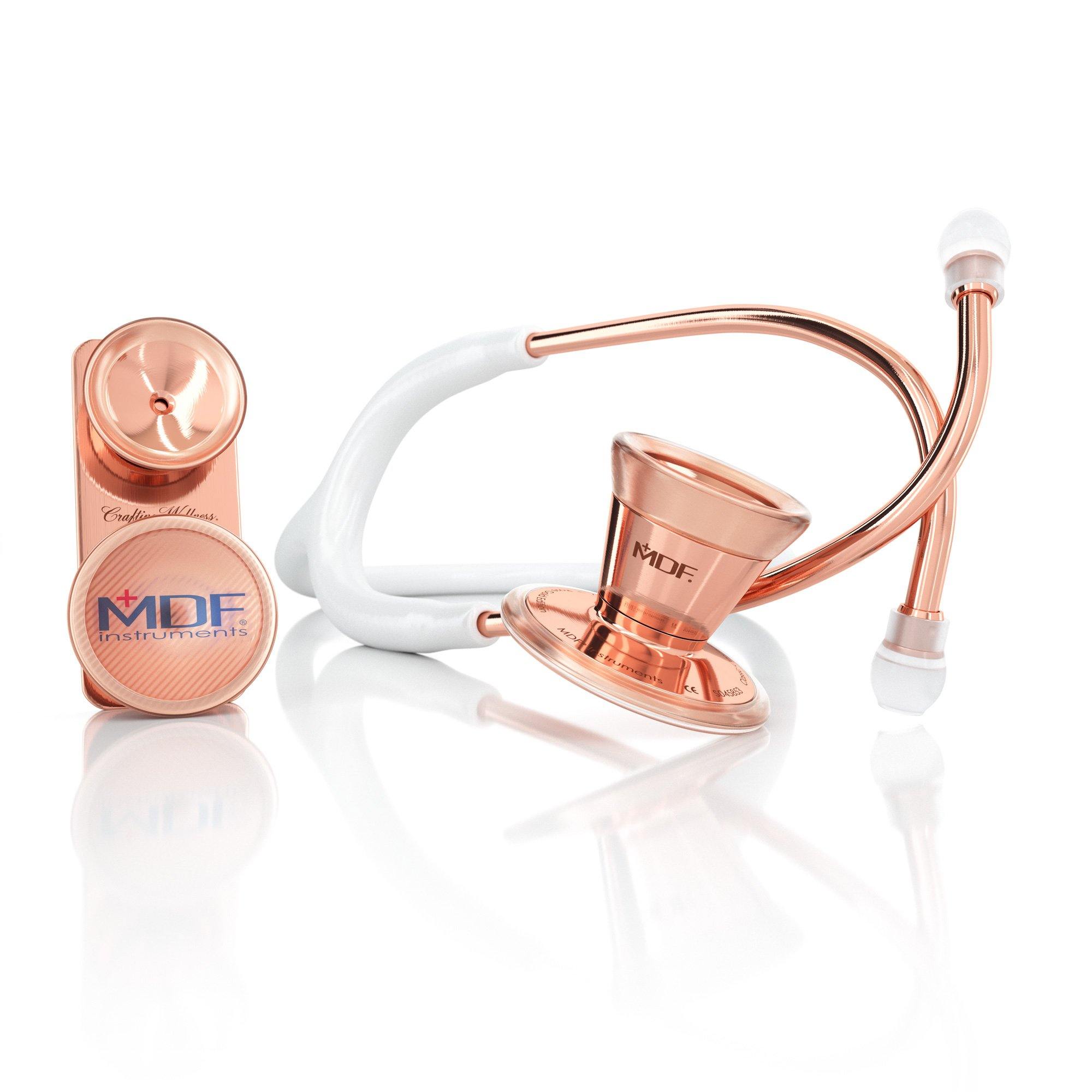  MDF Snow Leopard Rose Gold ProCardial Cardiology Stethoscope,  Limited Edition Mprints, Lightweight Titanium, Adult, Dual Head, Snow  Leopard Tube, Rose Gold Chestpiece-Headset, MDF797TSLRG : Industrial &  Scientific