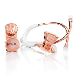 ProCardial® Stainless Steel Adult & Pediatric Stethoscope - White/Rose Gold - MDF Instruments Official Store - Stethoscope