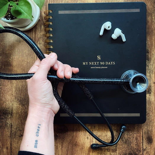 ProCardial® Titanium Cardiology Stethoscope - Black Glitter/BlackOut - MDF Instruments Official Store - Stethoscope