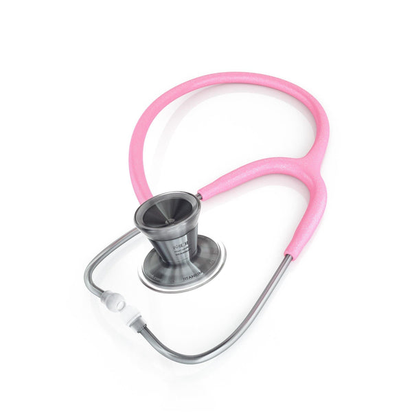 ProCardial® Titanium Cardiology Stethoscope - Light Pink Glitter/Metalika - MDF Instruments Official Store - Stethoscope