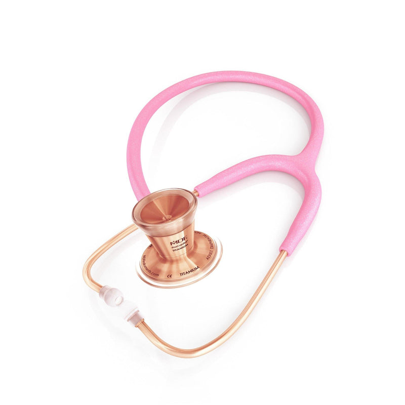 ProCardial® Titanium Cardiology Stethoscope - Light Pink Glitter/Rose Gold - MDF Instruments Official Store - Stethoscope