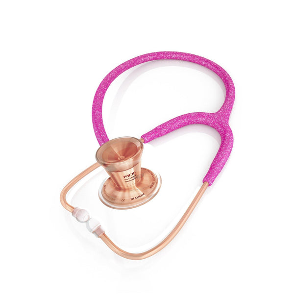 ProCardial® Titanium Cardiology Stethoscope - Pink Glitter/Rose Gold - MDF Instruments Official Store - Stethoscope