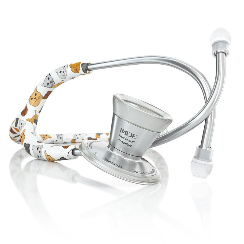 Stethoscope MDF Instruments ProCardial Titanium Cardiology Cat Print Purrfect