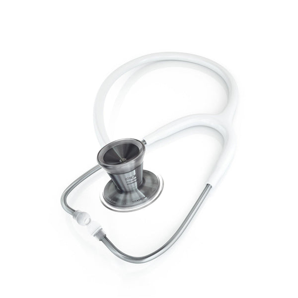 ProCardial® Titanium Cardiology Stethoscope - White/Metalika - MDF Instruments Official Store - Stethoscope