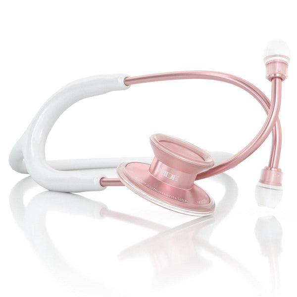 Stethoscope - DISCONTINUED - Acoustica® Stethoscope - White/Rose Gold - MDF Instruments Official Store