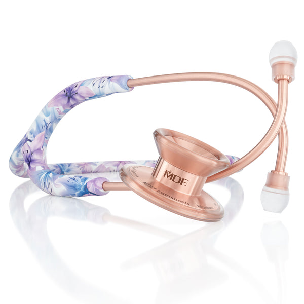 MD One® Epoch® Titanium Adult Stethoscope - Monet/Rose Gold